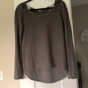 Gray Ripcurl high low sweater